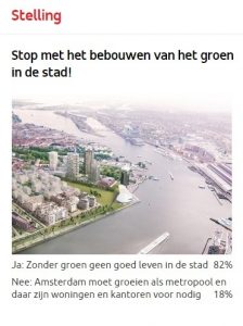 Stelling-AT5-Stop met het bebouwen van het groen in de stad!