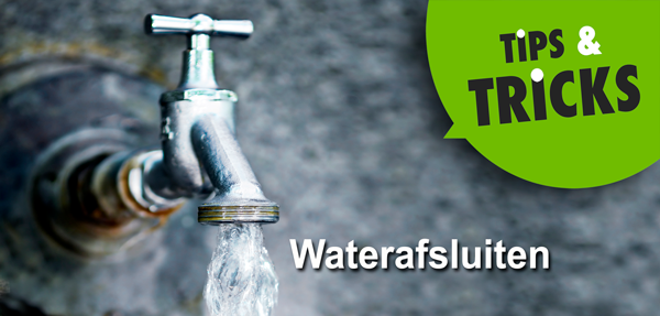 Water wordt afgesloten