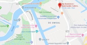 Plattegrond Amstelkwartier met My Bookstore & Amstelglorie