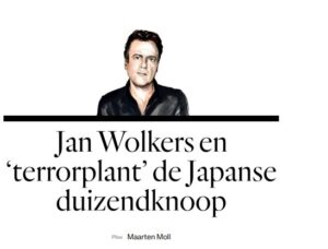 Maaten Moll - illustratie bij column over Wolkerstuin