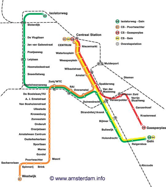 metronetwerk Amsterdam