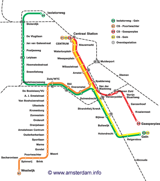 Werkzaamheden aan de metrolijn