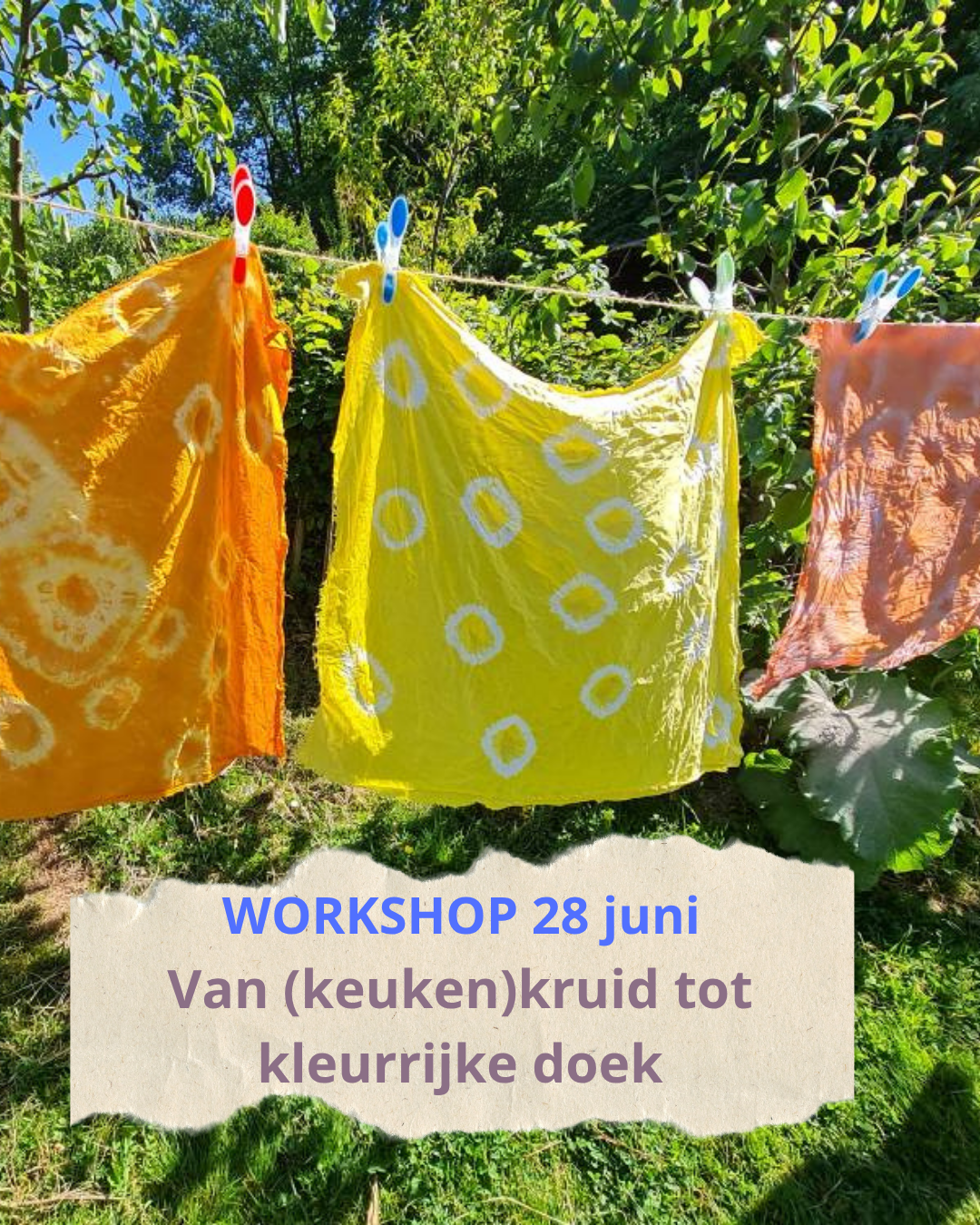 Workshop doeken verven, 28 juni