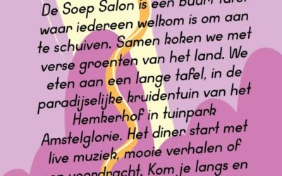 De Soepsalon strijkt weer neer. Kom je ook?